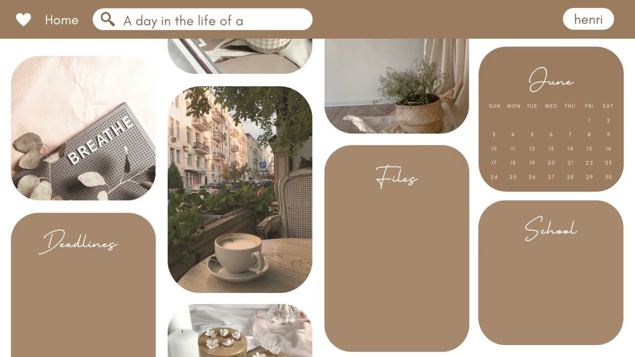 free minimalist desktop intro and outro┃brown and white video template