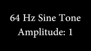64 Hz Sine Tone Amplitude 1