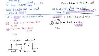 12 5 Errors Explain Your Answer Compare with 1 Actual Number VS 1 Approximation with Range