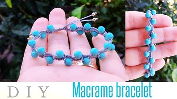 DIY Zig Zag Beaded Bracelet /Macrame bracelet tutorial/