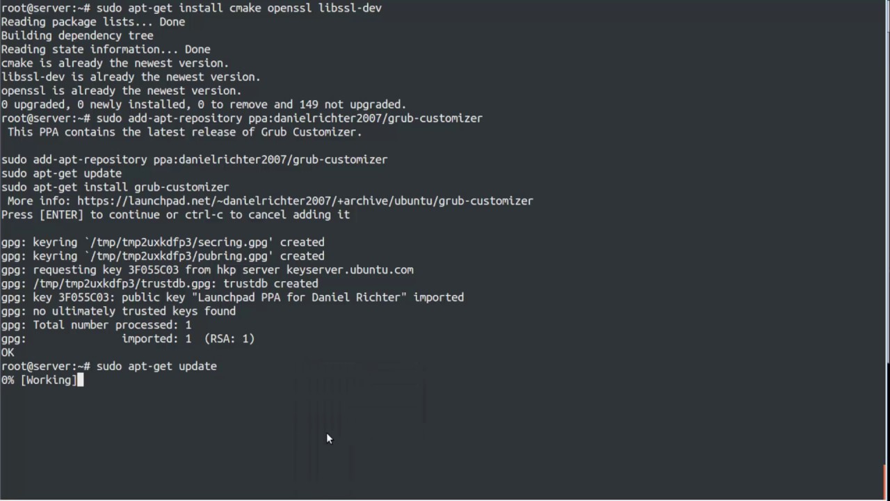 Install Grub Customizer 5 0 6 On Ubuntu YouTube