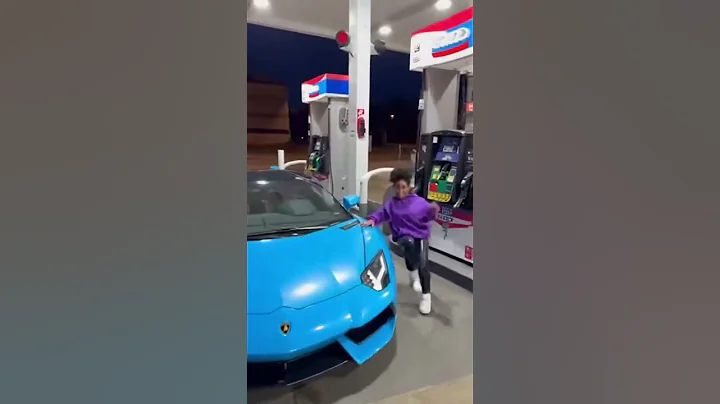 BRO someone caught her *stomping* a Lambo 💀😭 She really ran full speed and climbed that