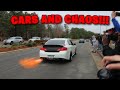 Cars go crazy leaving cars and coffee burnouts drifts etc  cars  coffee morrisville  3224