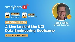 🔥Program Preview: A Live Look at the UCI Data Engineering Bootcamp | Data Engineering | Simplilearn