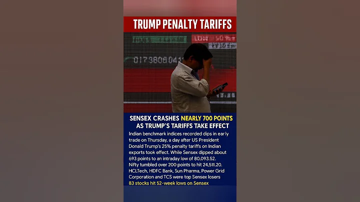 Sensex Crashes 700 Points After Trump’s Tariff Shock 🚨📉#shorts #shortsfeed #trump #tariffs #trending
