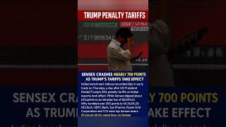 Famous Sensex Crashes 700 Points After Trump’s Tariff Shock 🚨📉#shorts #shortsfeed #trump #tariffs #trending Wealth