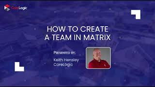 Creating Teams in Matrix (MCRTC)