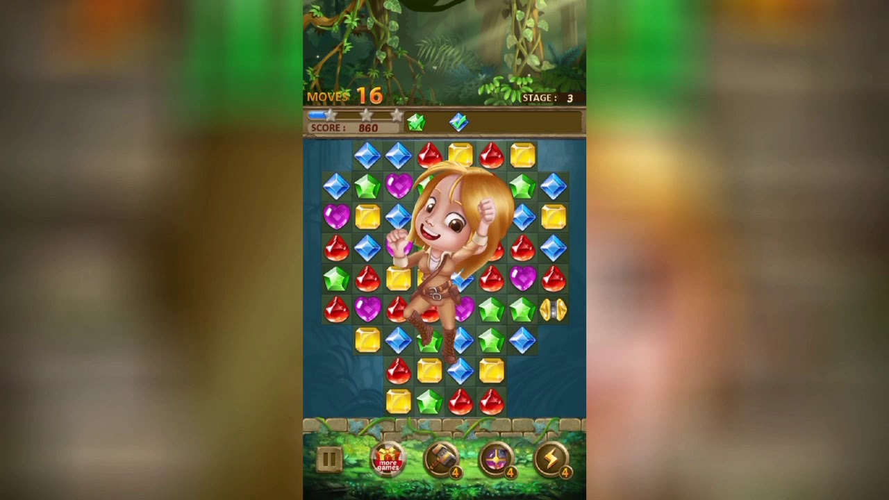 Jewels Jungle Gameplay - ANOTHER MATCHING GAME!