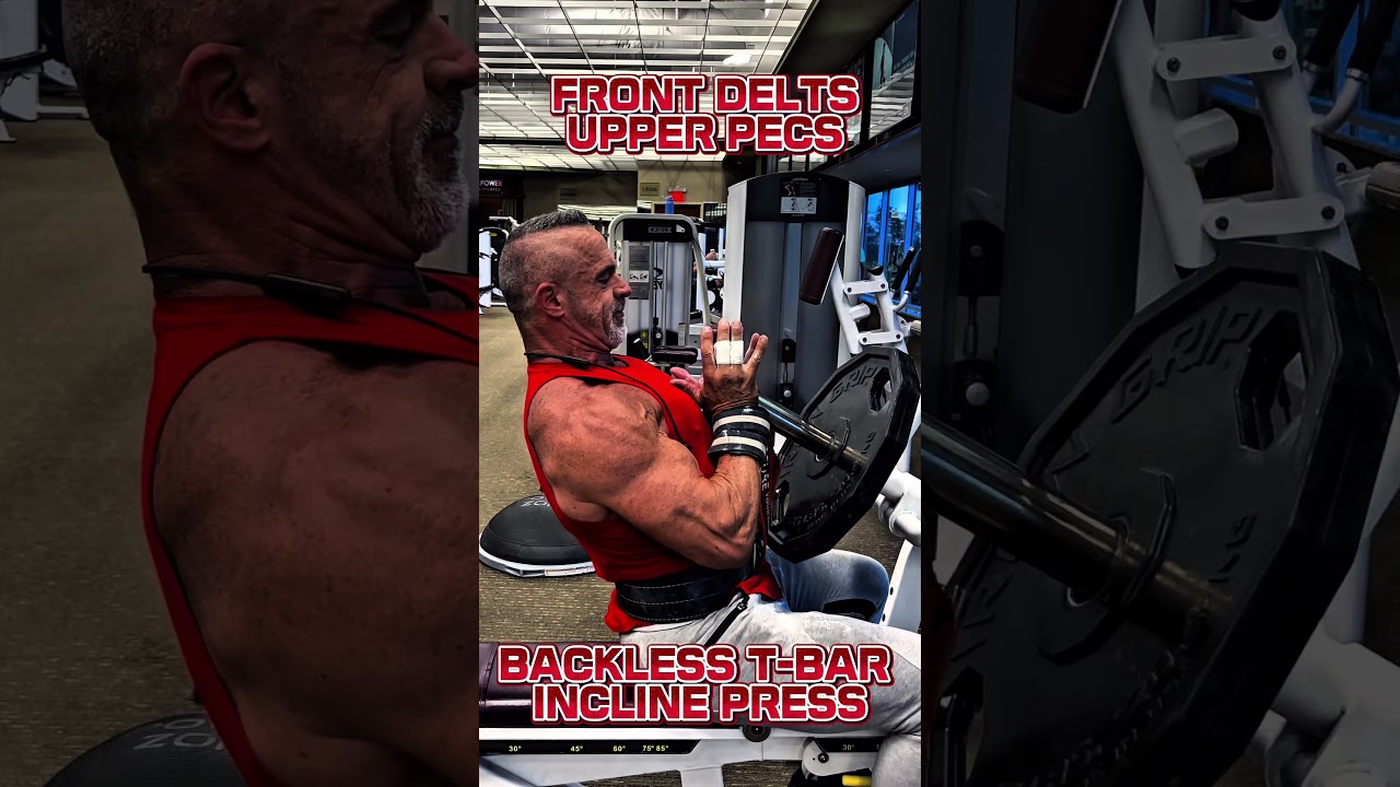 BACKLESS INCLINE T-BAR PRESSES #workout #motivation #muscle #workouttips #exercise