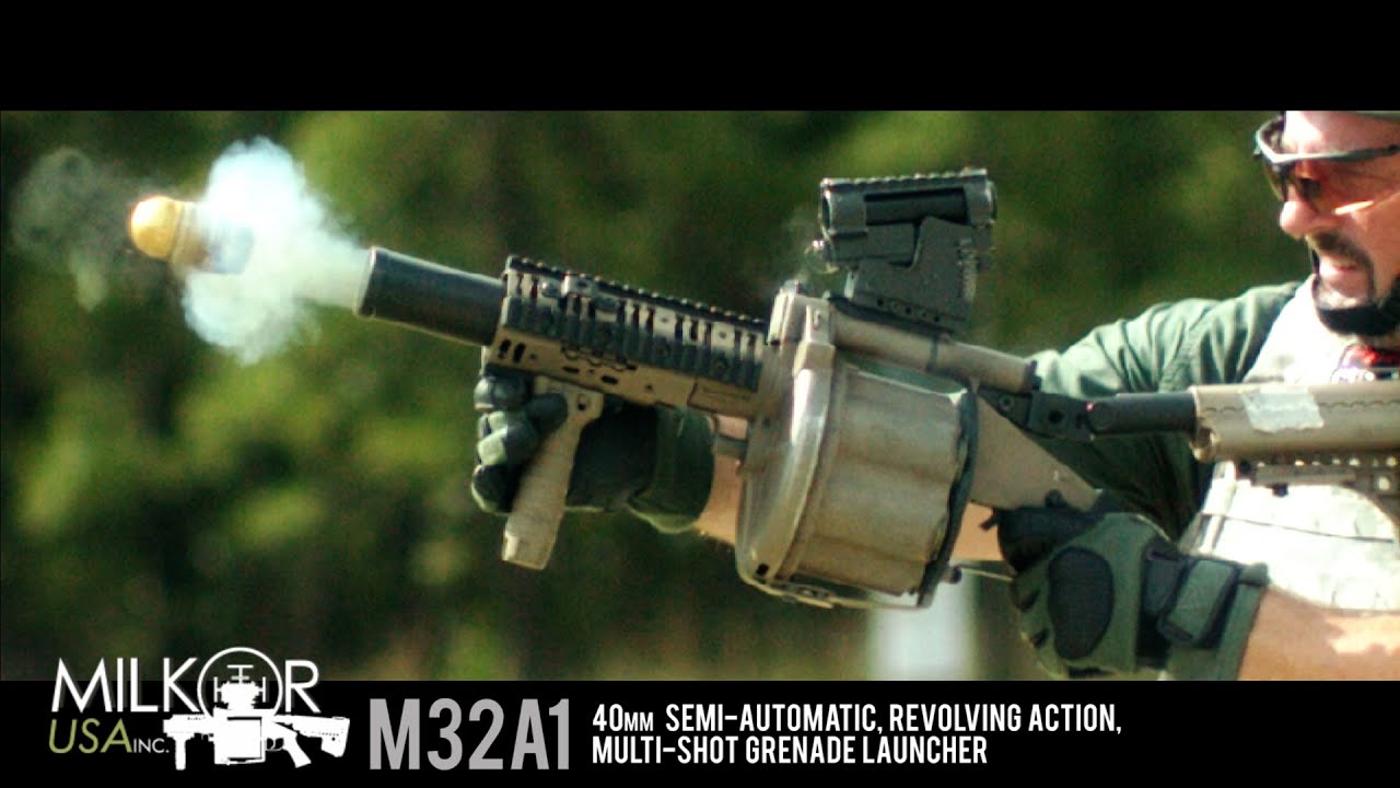 The Milkor M32A1 Grenade Launcher - YouTube.