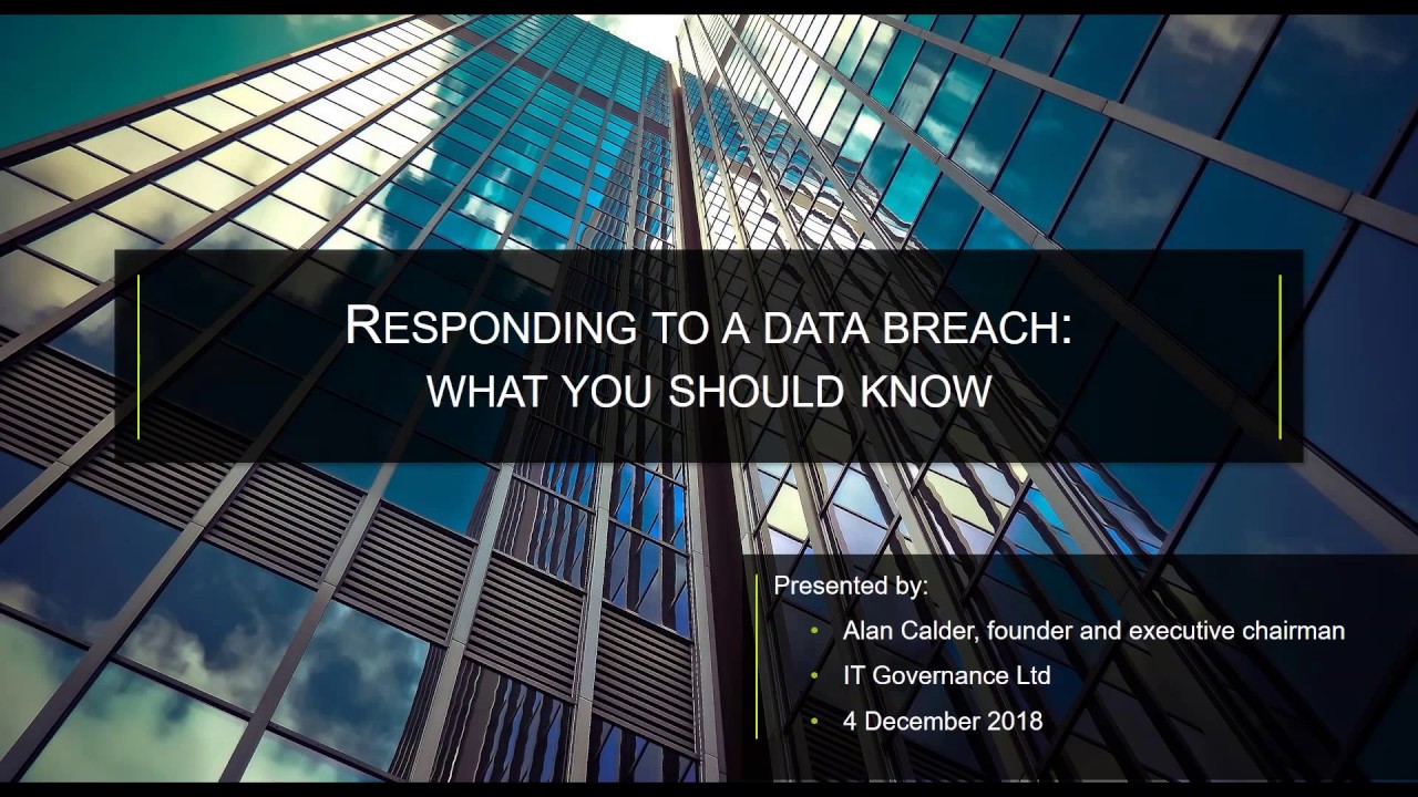 Webinar: Responding to a Data Breach | What you should know! - YouTube
