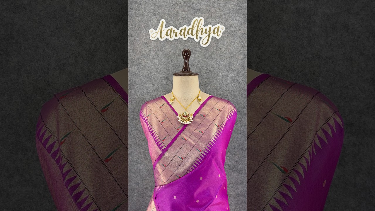 Soft Raw Silk Peacock Paithani Saree