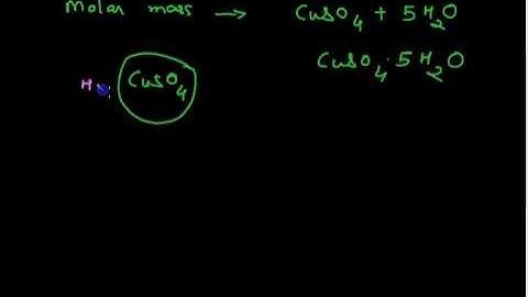 Video-Given the chemical formula of a hydrate, find the mass percentage of water in that hydrate