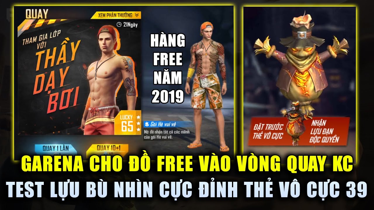 Free Fire | Garena Cho Lại Đồ FREE Vào Vòng Quay Kim Cương – Test Lựu Bù Nhìn Thẻ Vô Cực 39 Cực Đỉnh