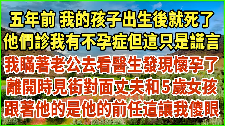 五年前 我的孩子出生後就死了！他們診我有不孕症但這只是謊言！我瞞著老公去看醫生發現懷孕了！離開時見街對面丈夫和5歲女孩！跟著他的是他的前任，這讓我傻眼！#生活經驗 #情感故事 #深夜淺讀 #幸福人生 - 天天要聞