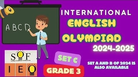 ENGLISH Olympiad class 3 2024- 2025  SET C | SOF IEO CLASS 3 | IEO OLYMPIAD |#olympiad #ieo #english