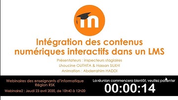 Intégration des contenus numériques interactifs dans un LMS Exemple Moodle