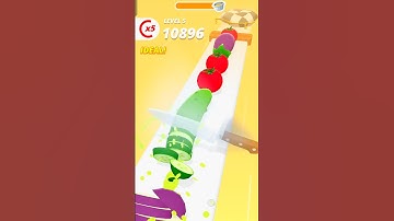 Vegetable Cutting Gameplay 🥒🍅 | Perfect Slices Mobile Game #shorts