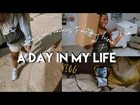 A DAY IN MY LIFE VLOG || WORKING OUT, COOKING, FACETIMING FRIENDS, #productiveday #adayinmylifevlog