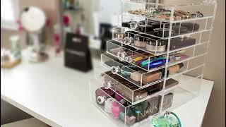 Acrylic Makeup Organizer Mirror Box Makeup