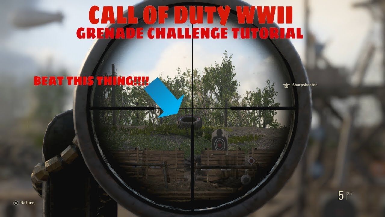 Call of Duty WWII Grenade Challenge Tutorial 