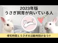 うさぎ飼育　向いている人　うさ活２