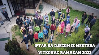 Iftar sa djecom iz mekteba, džemat Džamija Vitkovac Sarajevo I Ramadan 2022 in Bosnia I Drone 4K
