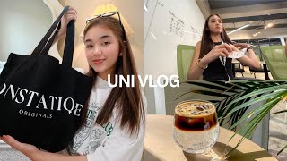 UNI VLOG 🌷 realistic what’s in my college bag, online classes, first day of face-to-face class