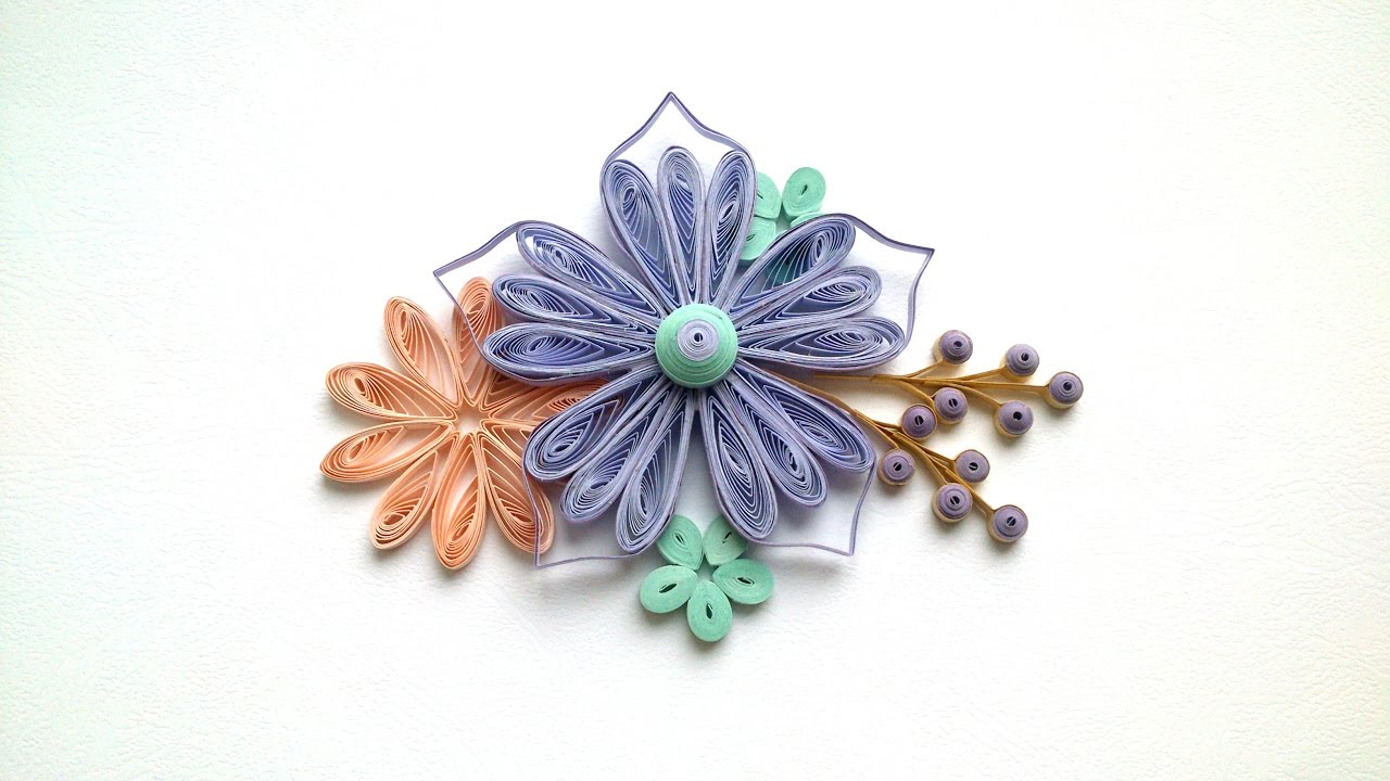 Quilling Tutorial: Quilling Flowers making .Creative Paper. - YouTube