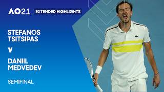 Stefanos Tsitsipas v Daniil Medvedev Extended Highlights | Australian Open 2021 Semifinal