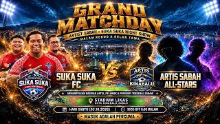 Download lagu [LIVE] SUKA SUKA FC 🆚 ARTIS SABAH ALL STARS | FRIENDLY MATCH ⚽⚽⚽