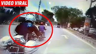 Motor Iompat pagar kena kejar Polis