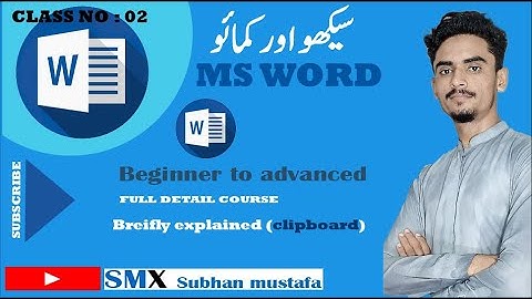 Home Tab Explaining clipboard - Tutorial #02