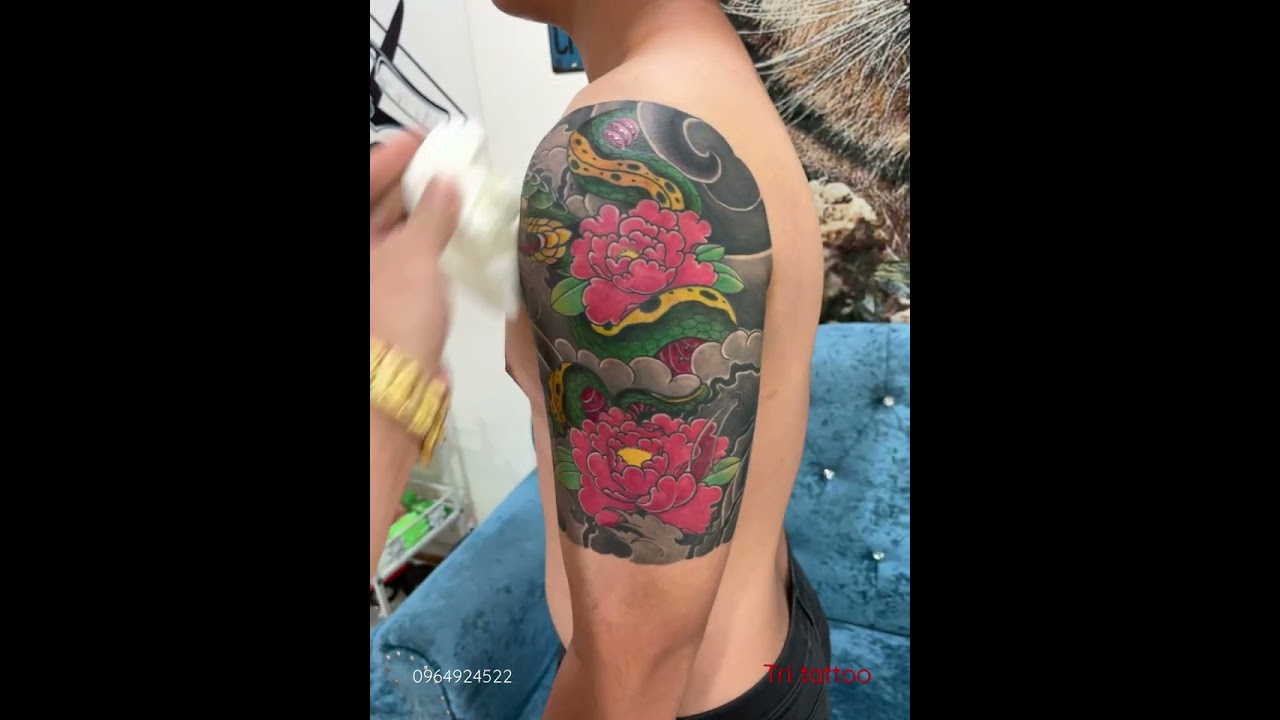 Hình xăm nhật cổ ở tay-tattoo Japan - youtube