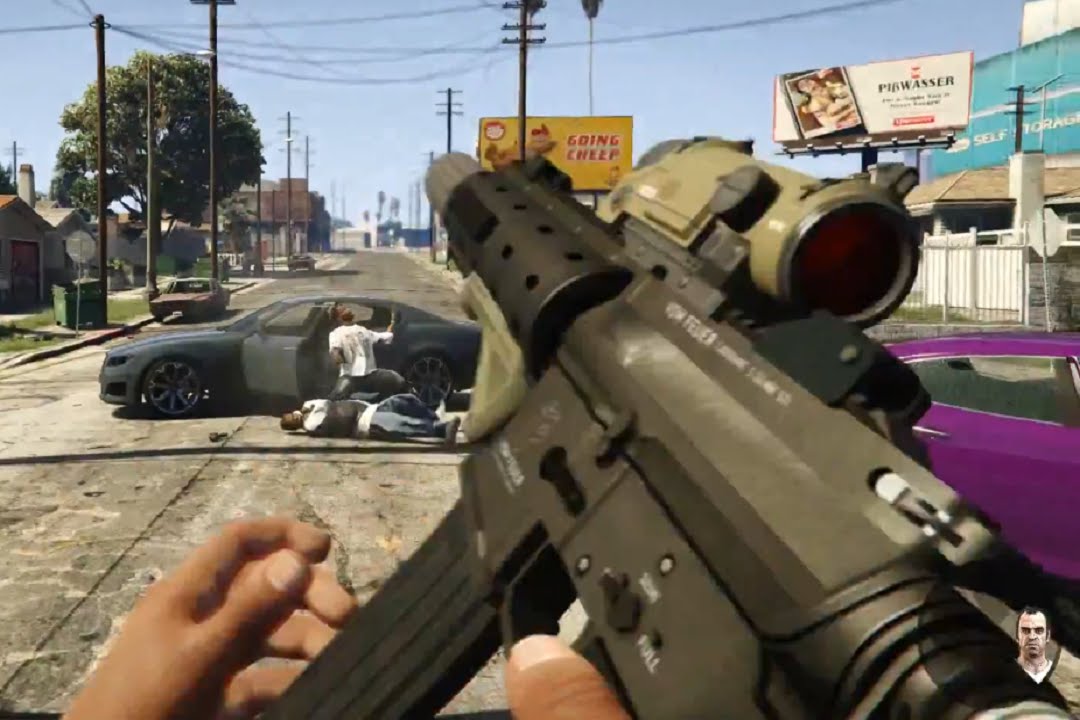 Grand Theft Auto 5 First Person Mode Gameplay Video 【gta 5 Gameplay