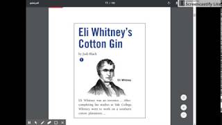 Eli Whitney's Cotton Gin Benchmark Unit 5 Week 1
