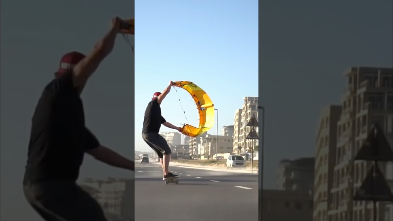 Crazy kite skate flashback! #courtintheact #extremesport #dirtyhabits #freeride #skateboarding
