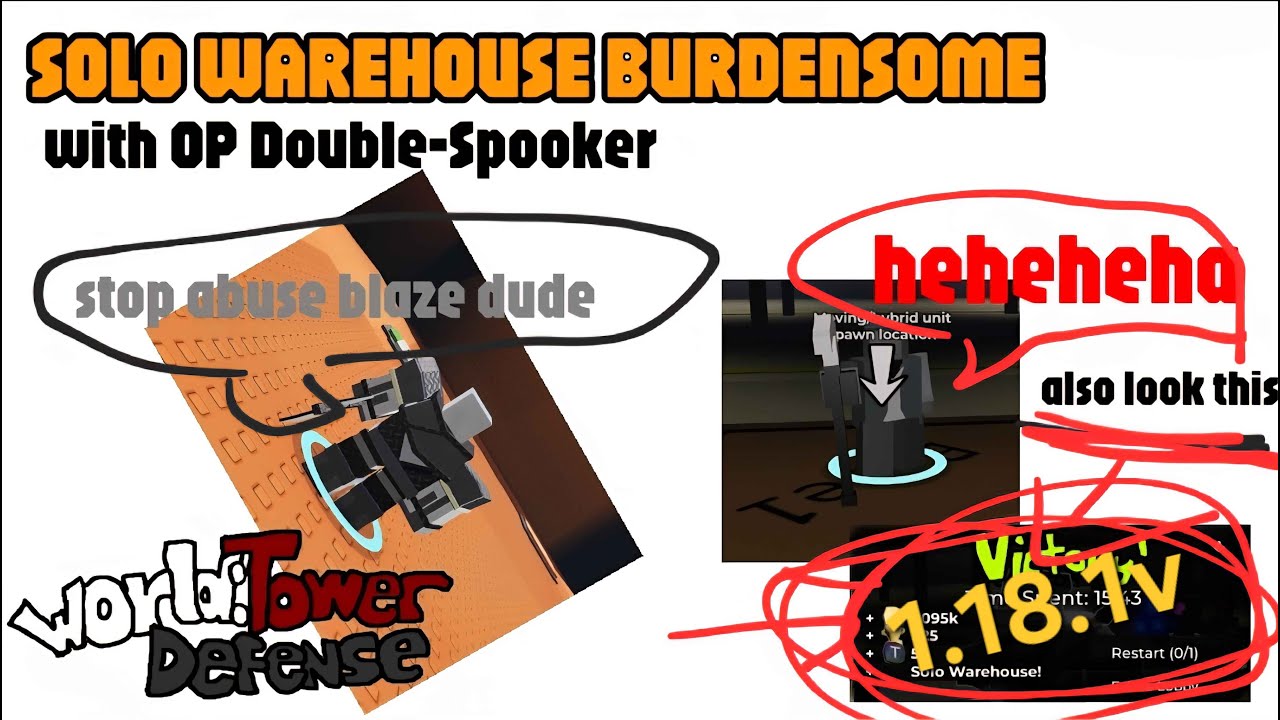 Solo Warehouse Burden With Double-Spooker.. 1.18.1v | World Tower Defense