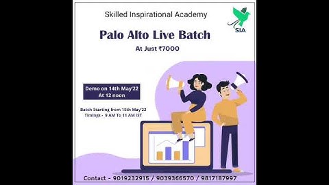 Palo Alto Firewall Batch Starting from 15th May.