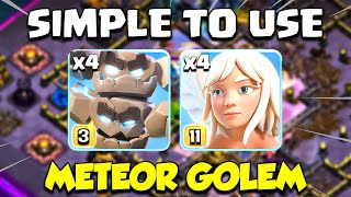 METEOR GOLEM with RC Charge - TH18 Ground Attack Strategy Clash of Clans