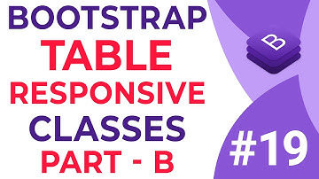 Bootstrap Responsive Tables - Table Responsive Classes in Bootstrap -  Bootstrap Tutorial