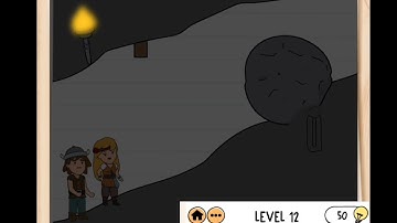 Brain Test 2 Level 12 | Quest for Brainiac | save them from the rolling boulder