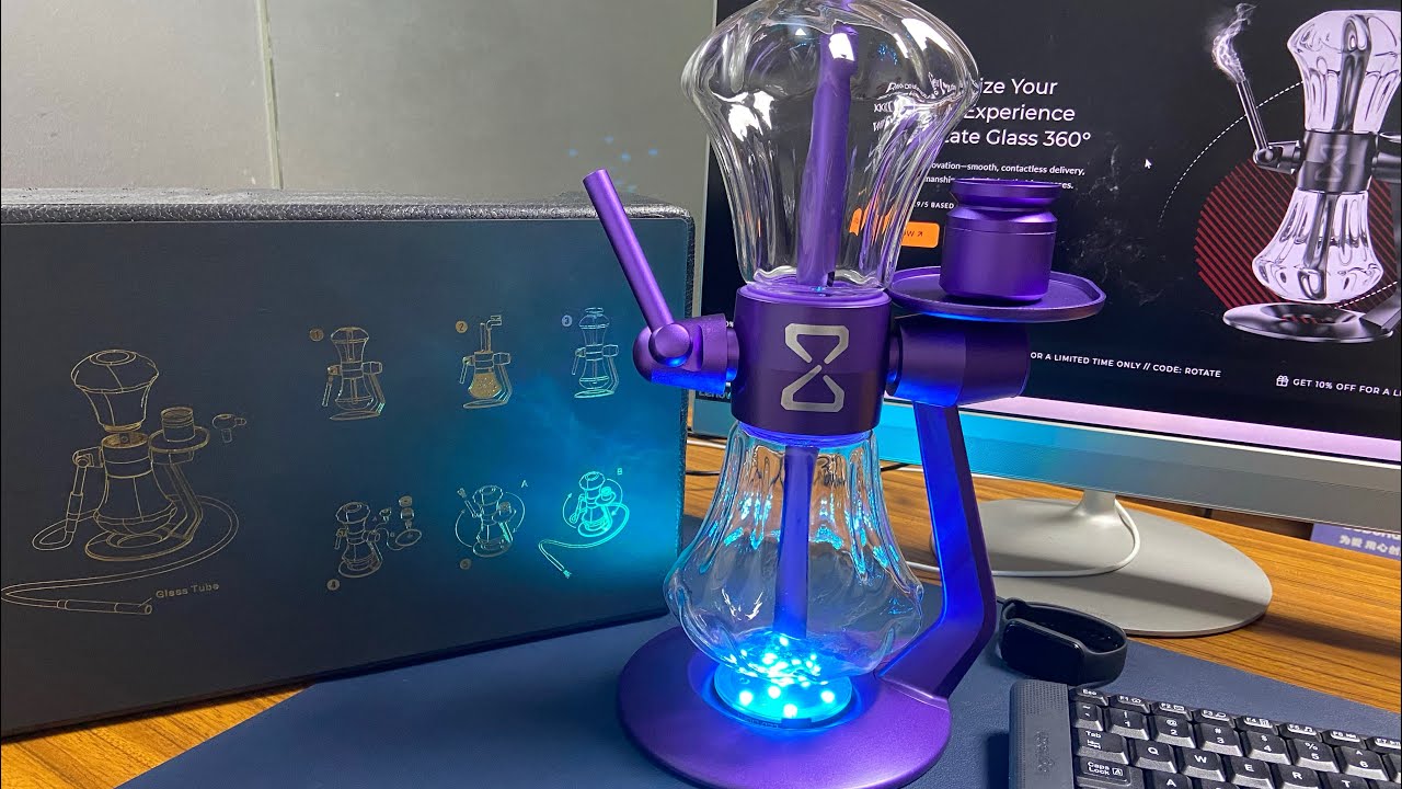 Rotate glass gravity infuser smoke perfect with RGB lights. This one is affordable 