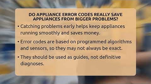 Do Appliance Error Codes Really Save Appliances From Bigger Problems? - Home Appliance Report