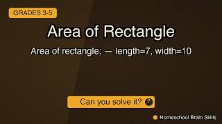Quick! What's the answer? Area of Rectangle edition ⚡