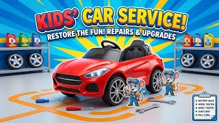 Kids Electric Car Repair - DIY Toy Car Service - Battery Fix Working Again