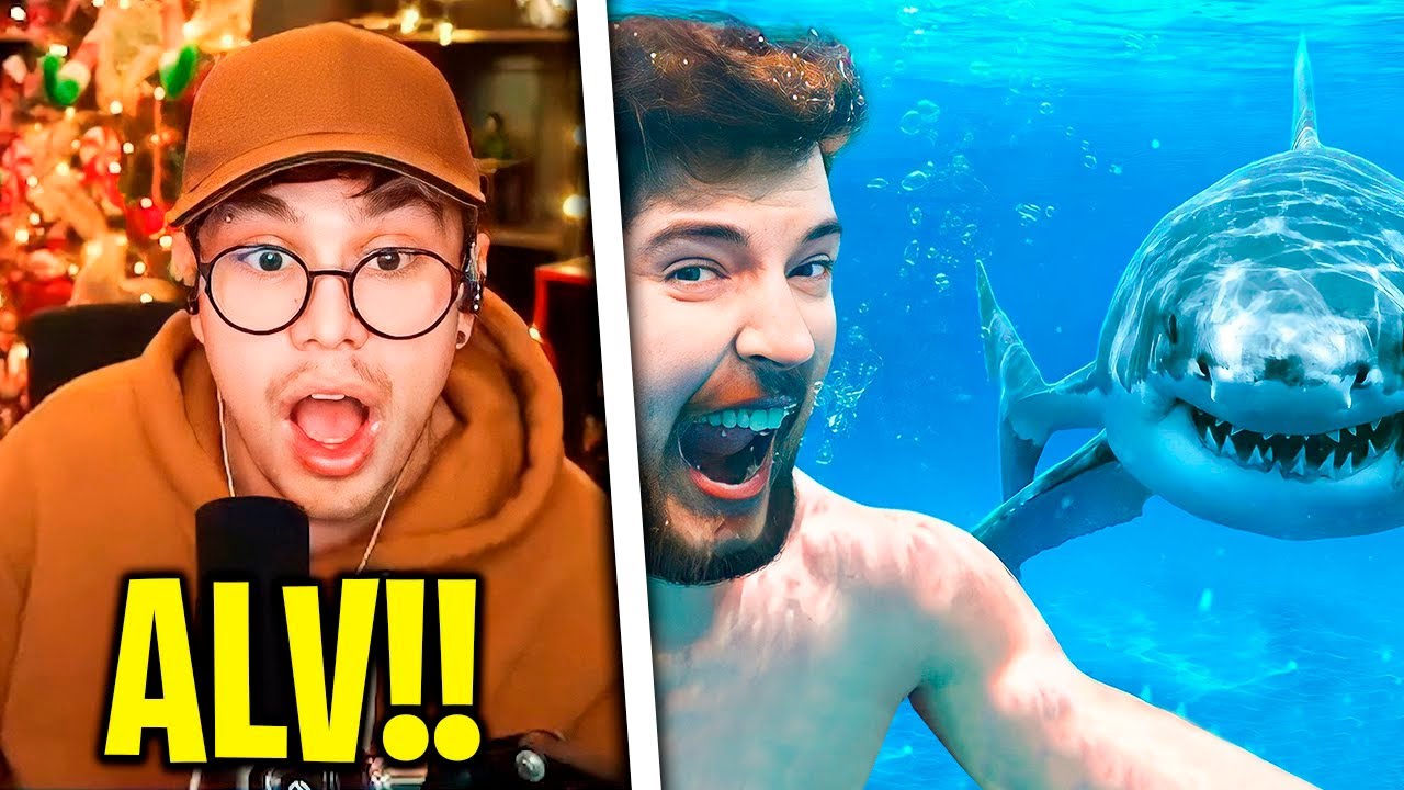 JUANSGUARNIZO REACCIONA A MrBeast - ¿Nadarías con Tiburones por $100,000?