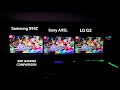SDR GAMING SIDE BY SIDE COMPARISON. SAMSUNG S95C, SONY A95L AND LG G3.  WHICH TV DO YOU PREFER?