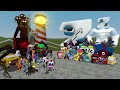 All alphabet lore family vs all monsters in garrys mod