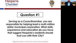 Hesperia City Council Candidates - District 1